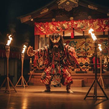 Masque Nô - Washi japonais traditionnel - Masque du démon