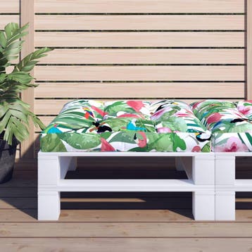 vidaXL Palletkussen 80x80x12 cm stof meerkleurig, Huis en Inrichting, Verzenden, Nieuw