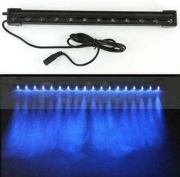 Aquarium LED licht met luchtgordijn BLAUW 47cm, Verzenden