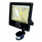30W LED Schijnwerper Koud Wit IP65 zwarte behuizing PIR, Verzenden