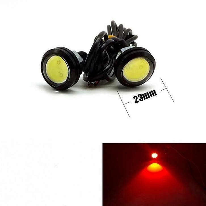 23MM LED - Eagle Eye - Rood - Waterproof, Auto-onderdelen, Verlichting, Verzenden