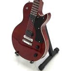 Miniatuur Gibson Les Paul  gitaar met gratis standaard, Verzenden, Nieuw, Beeldje, Replica of Model