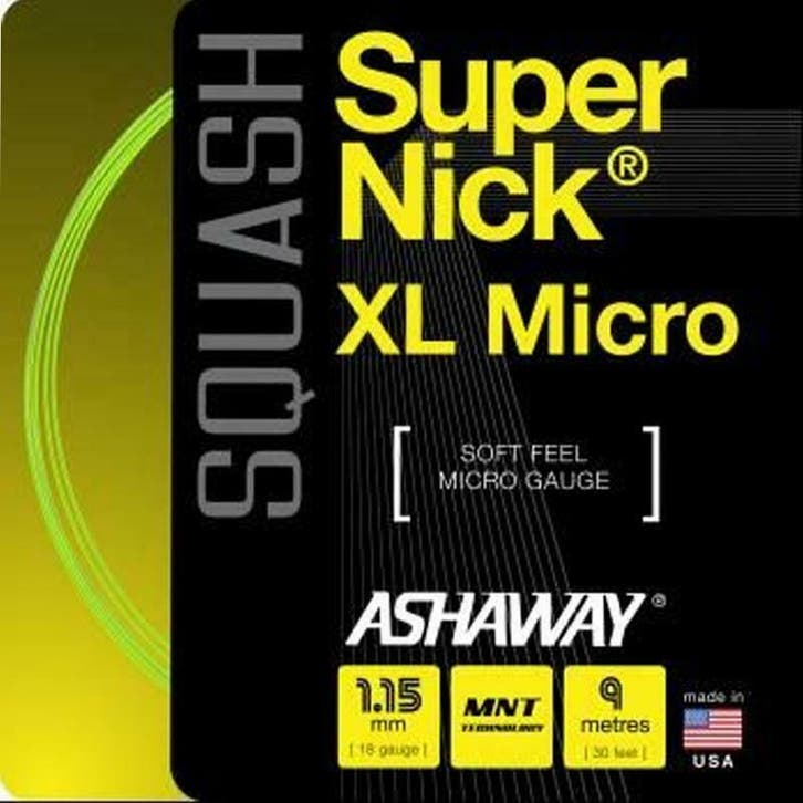 Squash  Snaren  - Ashaway SuperNick XL Micro 9m, Sport en Fitness, Squash, Verzenden