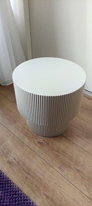 Ball Design - Bijzettafel - Moderne Ronde Beige Houten, Antiek en Kunst