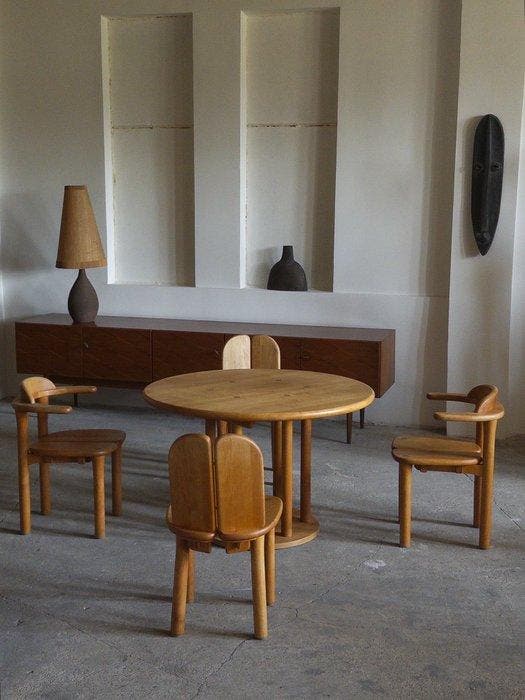 Team 7 - Eettafel - Opus - Els - Eettafel & 4 stoelen, Antiquités & Art, Antiquités | Meubles | Chaises & Canapés