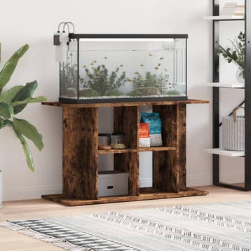 vidaXL Aquariumstandaard 100x40x60 cm bewerkt hout gerookt, Verzenden
