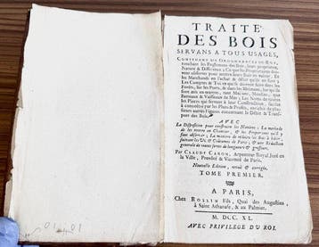 Caron Claude - Traité des bois servans à tous usages - 1740, Antiquités & Art