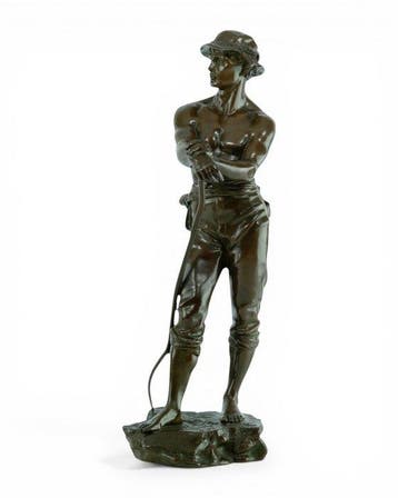 Charles Octave Levy (1840-1899) - Beeld, Le Faneur - 43 cm -