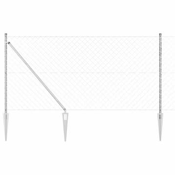 vidaXL gaashek met grondpennen 10 x 1 m Gegalvaniseerd staal, Jardin & Terrasse, Verzenden