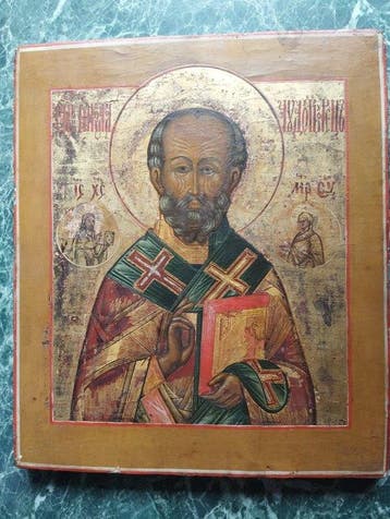Icône - Saint Nicolas le Thaumaturge - Bois