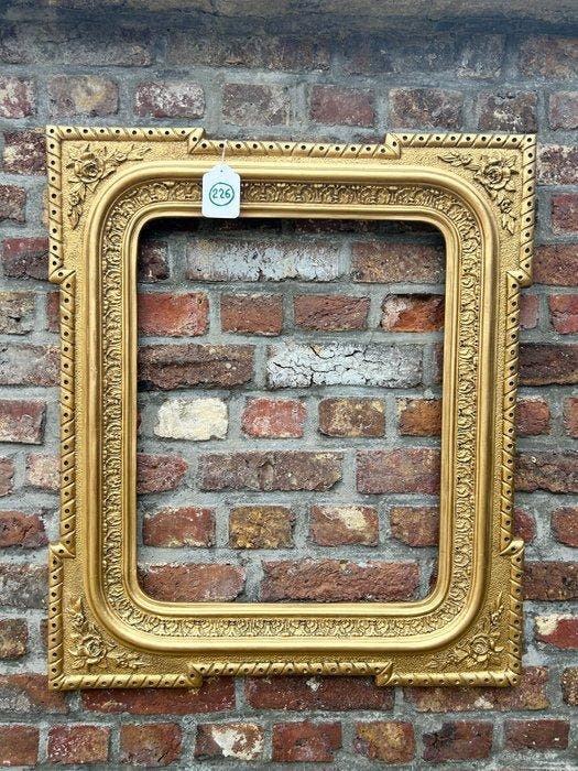 Lijst - 226. Antieke goud vergulde schilderijlijst. Voor, Antiek en Kunst, Curiosa en Brocante