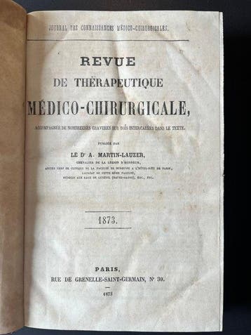 D. A. Martin-Lauzer; L. Hamon; Dr Ern. Barrault - Médecine &