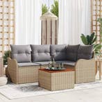 vidaXL Tuinbank Set met opslag 5 pcs Beige en Lichtgrijs, Tuin en Terras, Verzenden, Nieuw