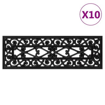 vidaXL Trapmatten 10 st 25x75 cm rubber, Doe-het-zelf en Bouw, Verzenden, Nieuw