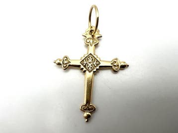 Pendentif en forme de croix - 18 carats Or jaune