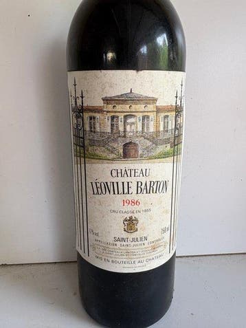 1986 Chateau Leoville Barton - Saint-Julien 2ème Grand Cru, Verzamelen, Wijnen, Nieuw