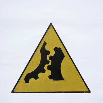Reclamebord - Industrieel waarschuwingsbord Let op,