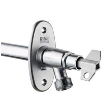 Buitenkraan Rada Gevelkraan Vorstvrij Met Sleutel 1/2 Inch, Doe-het-zelf en Bouw, Ophalen of Verzenden, Nieuw, Chroom, Kraan