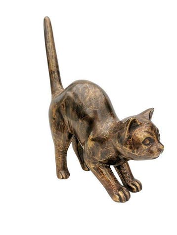 Figurine - a scaredy cat - Bronze