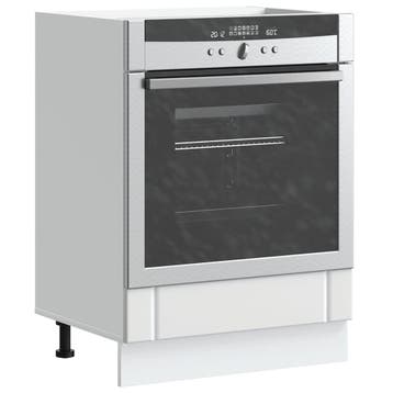 vidaXL Ovenkast Lucca bewerkt hout wit, Verzenden, Nieuw