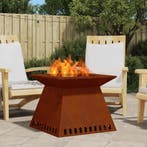 vidaXL Vuurkorf Bruin 60 x 60 x 50 cm Cortenstaal, Verzenden