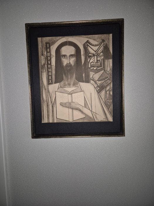 Jan Toorop (1858-1928) - Christus in de Woestijn, Antiquités & Art, Antiquités | Autres Antiquités