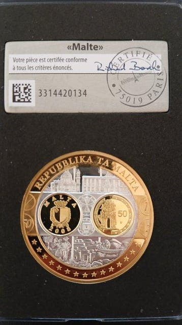 Europe. Silver medal 2002, Lot de 6 médailles de la série, Postzegels en Munten