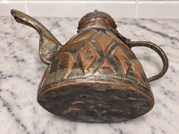Koffiepot - Koper, IJzer - Antieke handgemaakte koppen, Antiek en Kunst