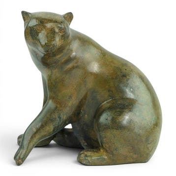 Pierre Chenet (XX-XXI) - sculptuur, Sitting Polar Bear - 13