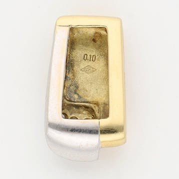 Pendentif - 18 carats Or jaune, Or blanc Diamant (Naturelle), Handtassen en Accessoires, Antieke sieraden