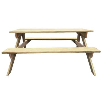 vidaXL Picknicktafel 150x135x71,5 cm hout, Verzenden, Nieuw