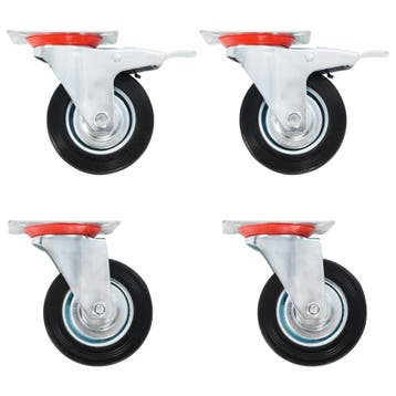 vidaXL Zwenkwielen 4 st 100 mm, Verzenden, Nieuw