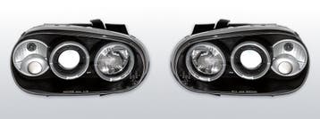 Koplampen geschikt voor VW Golf IV Halo Rims zwart ML, Auto-onderdelen, Verzenden, Nieuw, Volkswagen
