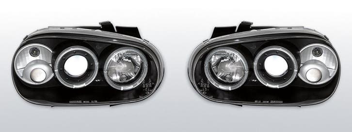 Koplampen geschikt voor VW Golf IV Halo Rims zwart ML, Auto-onderdelen, Verlichting, Nieuw, Volkswagen, Verzenden