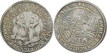 1/2 taler, daalder 1605 Sachsen Coburg Eisenach: Johann C..., Verzenden, België