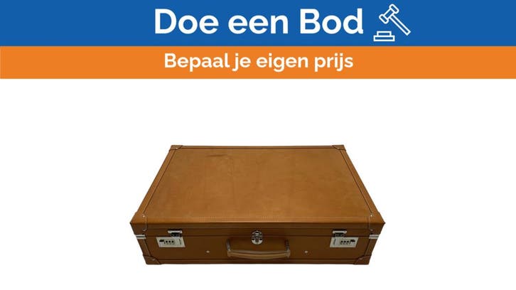 Bieden: Castiglioni Giovanni brown leather, Bijoux, Sacs & Beauté, Valises, Enlèvement ou Envoi