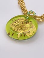 24 karaat - Murano-glas, Geel goud - Ketting met hanger -