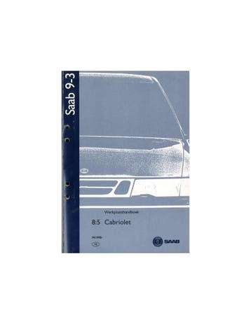 1998 SAAB 9-3 CABRIOLET WERKPLAATSHANDBOEK NEDERLANDS, Ophalen of Verzenden