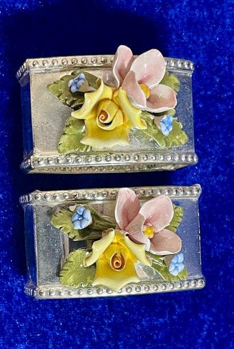 R. Argento - Servethouders (3) - .925 zilver -, Antiek en Kunst, Curiosa en Brocante