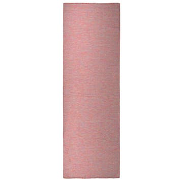 vidaXL Buitenkleed platgeweven 80x250 cm rood, Verzenden