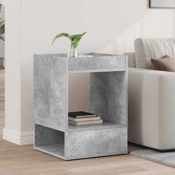 vidaXL Bijzettafel Beton Grijs 40 x 40 x 56 cm Bewerkt hout, Verzenden, Nieuw