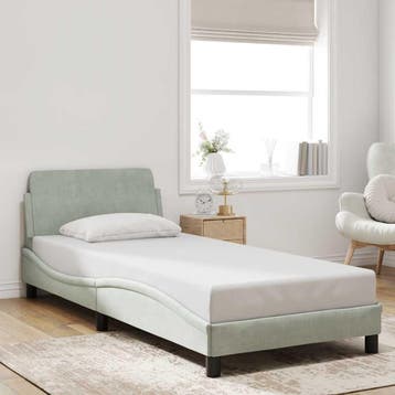Bed 80x200 fluweel | 34% korting | Retour deal (bedframe), Huis en Inrichting, Eenpersoons, Verzenden, Zo goed als nieuw, 80 cm