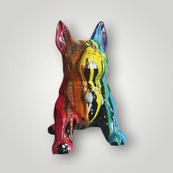 RED - Sculpture, Dog color - 22 cm - Résine - 2026
