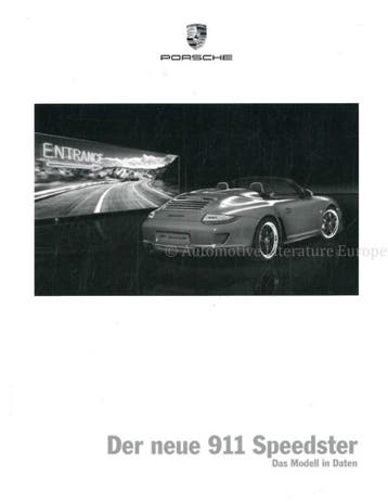 2011 PORSCHE 911 SPEEDSTER PRIJSLIJST DUITS