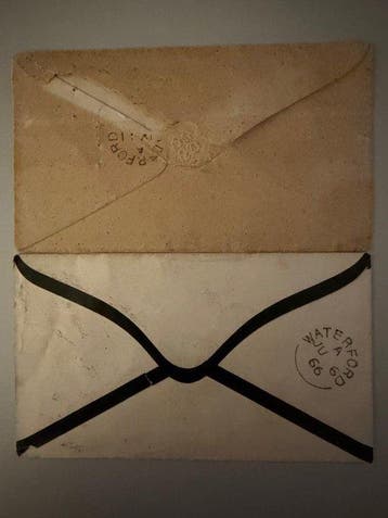 Ierland 1886 - Twee volledige brieven aan de Mackesy-familie, Postzegels en Munten, Gestempeld