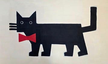 Hamelink - Black Cat with Red Bow