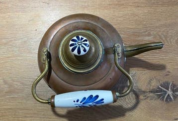 Openhaard accessoire (4) - Koper, Messing, Porselein,