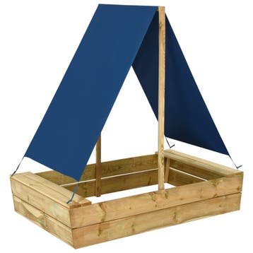 vidaXL Zandbak met dak 80x60x97,5 cm geïmpregneerd, Verzenden, Nieuw