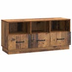 vidaXL TV Kast met lade Oud hout 102 x 34,5 x 47 cm Bewerkt, Verzenden, Nieuw