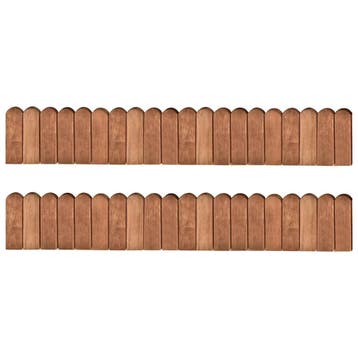 vidaXL Gazonranden 2 st 120 cm geïmpregneerd grenenhout, Tuin en Terras, Verzenden, Nieuw